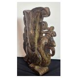 9-Inch Carved Soapstone Phoenix Figurine Vase