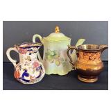 Vintage Creamer Pitchers and Hand-Painted Teapot Collection