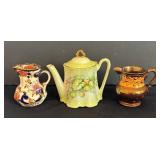 Vintage Creamer Pitchers and Hand-Painted Teapot Collection