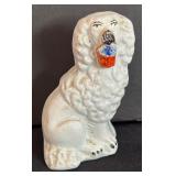 Vintage 4-Inch White Staffordshire Style Spaniel Dog Figurine