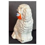 Vintage 4-Inch White Staffordshire Style Spaniel Dog Figurine