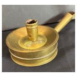 Collection of 4 Vintage Brass Candle Holders Assorted Styles