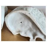 Pair of 10-Inch Vintage Staffordshire Spaniel Dog Figurines