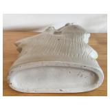 Vintage 15-Inch Staffordshire-Style Pottery Figurine with Highland Couple and Clock Face