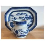 Mottahedeh Blue Canton Platter and Pitcher
