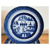 Set of 6 Mottahedah Blue Canton 8.5-Inch Porcelain Plates