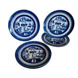 Set of 6 Mottahedah Blue Canton 8.5-Inch Porcelain Plates