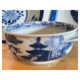 Set of 3 Mottahedeh Historic Charleston Reproduction Blue and White Bowls and Dishes