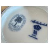 Set of 3 Mottahedeh Historic Charleston Reproduction Blue and White Bowls and Dishes