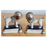 Pair of Poodle; 1800