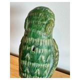 Antique Chinese Sancai Parrot Figure, 10 Inch Tall Ceramic