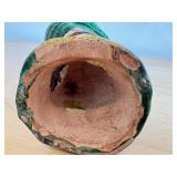 Antique Chinese Sancai Parrot Figure, 10 Inch Tall Ceramic