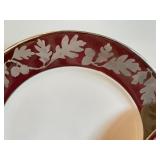 Crate & Barrel Silver Leaf Platter and 10 Cake Plates