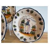 Set of 4 Jay Willfred Hand Painted 9" Plates Made in Portugal