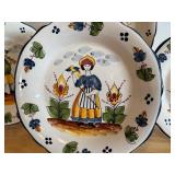 Set of 4 Jay Willfred Hand Painted 9" Plates Made in Portugal