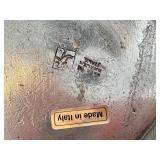 Vintage Pewter Bowl with Ornate Shell Accent Made in Italy 10 Inch