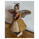 Artisan Angel Figurine with Pinwheel