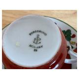 Porsgrund Demitasse Cup and Saucer Wedding Procession Pattern