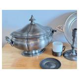 Vintage Pewter Ware includng Villedieu Etain Pewter