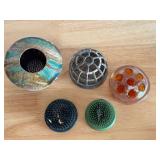 Set of 5 Assorted Vintage Floral Frogs