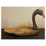 Vintage Hand Carved Duck Decorative Figurine