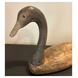 Vintage Hand Carved Duck Decorative Figurine