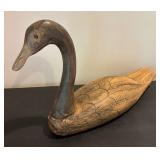 Vintage Hand Carved Duck Decorative Figurine