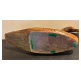 Vintage Hand Carved Duck Decorative Figurine