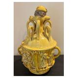 Antique Fishley Pottery Pitcher / In the Style of Fishley Pottery Antique Lidded Pitcher