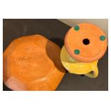 Vintage Candle Holder and Plate by Turtle Creek Potters and Jamestown Settlement Potters