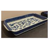 Blue and White Casserole Dish and Serving Set for Two
