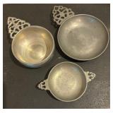 Vintage Pewter Tableware and Candle Holders Collection