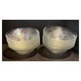 Glass Dinnerware Set with Holiday Tree Pattern, 16 Mugs, Bowls and Plates