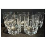 Set of 5 Royal Crystal Block Whiskey Glasses