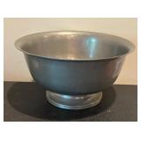 Vintage Pfaltzgraff Yorktowne Pewter Divided Serving Tray and Pewter Bowl