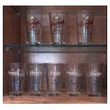 Set of 8 Branded Beer Pint Glasses Leinenkugel