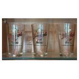 Set of 8 Branded Beer Pint Glasses Leinenkugel