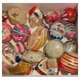 Collection of Vintage Glass Christmas Ornaments