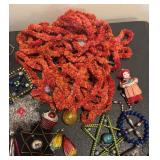 Vintage Christmas Ornament Collection and Tinsel Garland