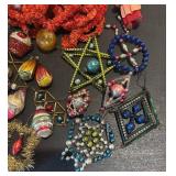 Vintage Christmas Ornament Collection and Tinsel Garland