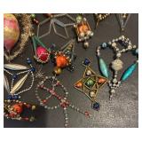 Collection of Vintage and Antique  Glass Beaded Christmas Ornaments