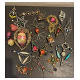 Collection of Vintage and Antique  Glass Beaded Christmas Ornaments