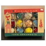 Boxed Set of 12 Vintage Honeycomb Christmas Tree Ornaments