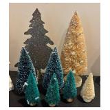 Vintage Cardboard Village Houses and Trees