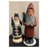 Set of 5 Vintage Style Santa Figurines and Ornaments