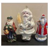 Set of 5 Vintage Style Santa Figurines and Ornaments