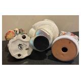 Set of 5 Vintage Style Santa Figurines and Ornaments