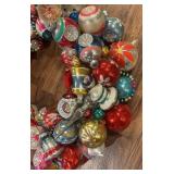 Amazing and Festive Vintage Ornament Wreath Crafted with Vintage Glass Christmas Ornaments