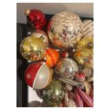 Variety of Vibrant Vintage Glass Christmas Ornaments