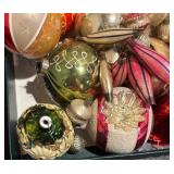 Variety of Vibrant Vintage Glass Christmas Ornaments